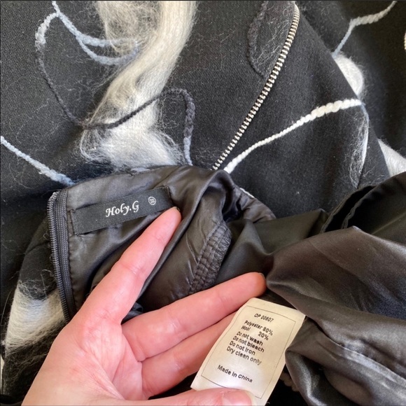 Anthropologie S Textured Swirl Art Punk Mini Dress - Picture 7 of 8